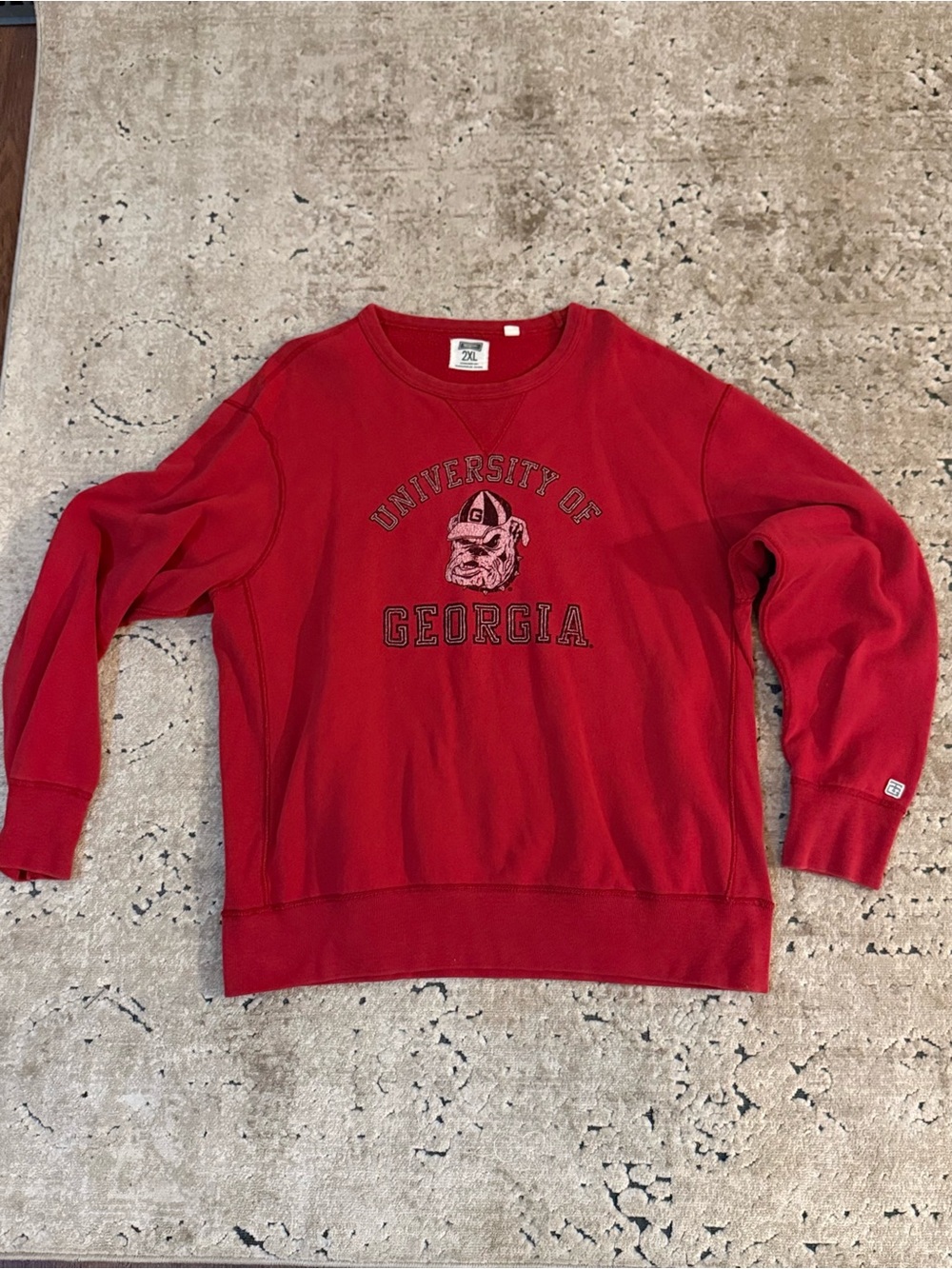 University of Georgia Red Crewneck Sweatshirt - Men's